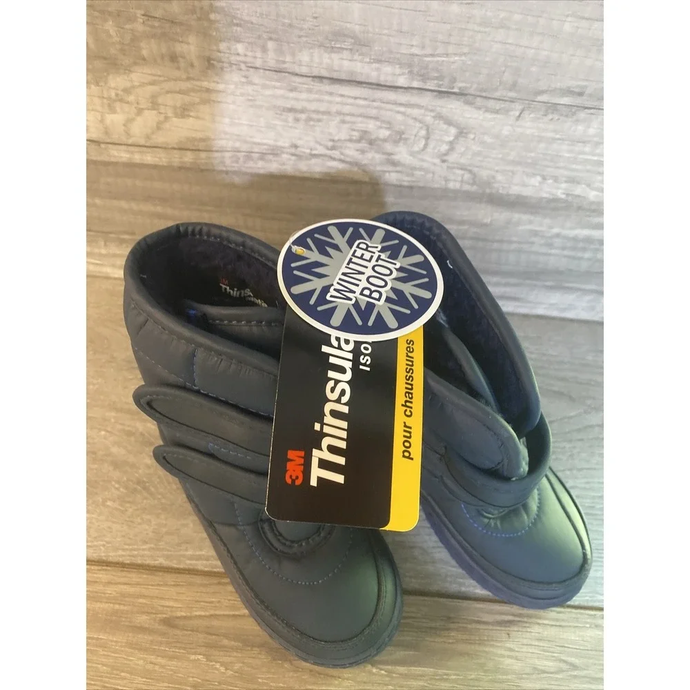 Falls Creek‎ Infant Sz 7 Snow Boots Dk Blue Thinsulate NWT